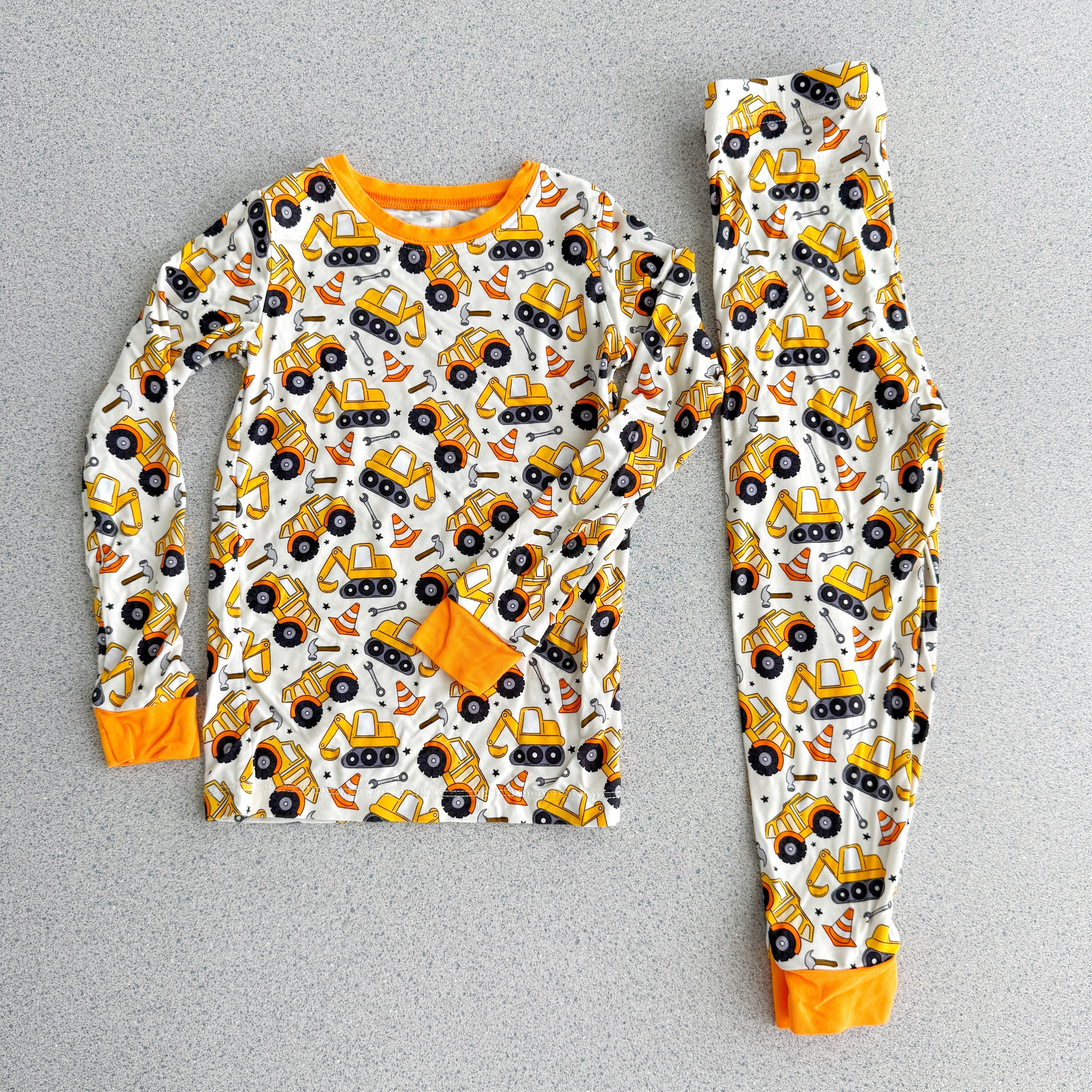PREORDER Construction Trucks Bamboo Pajamas