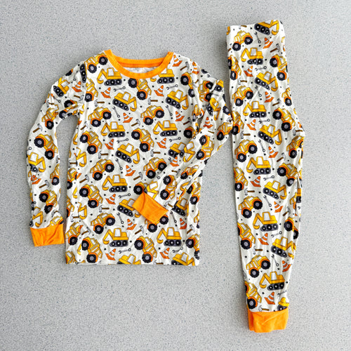 PREORDER Construction Trucks Bamboo Pajamas