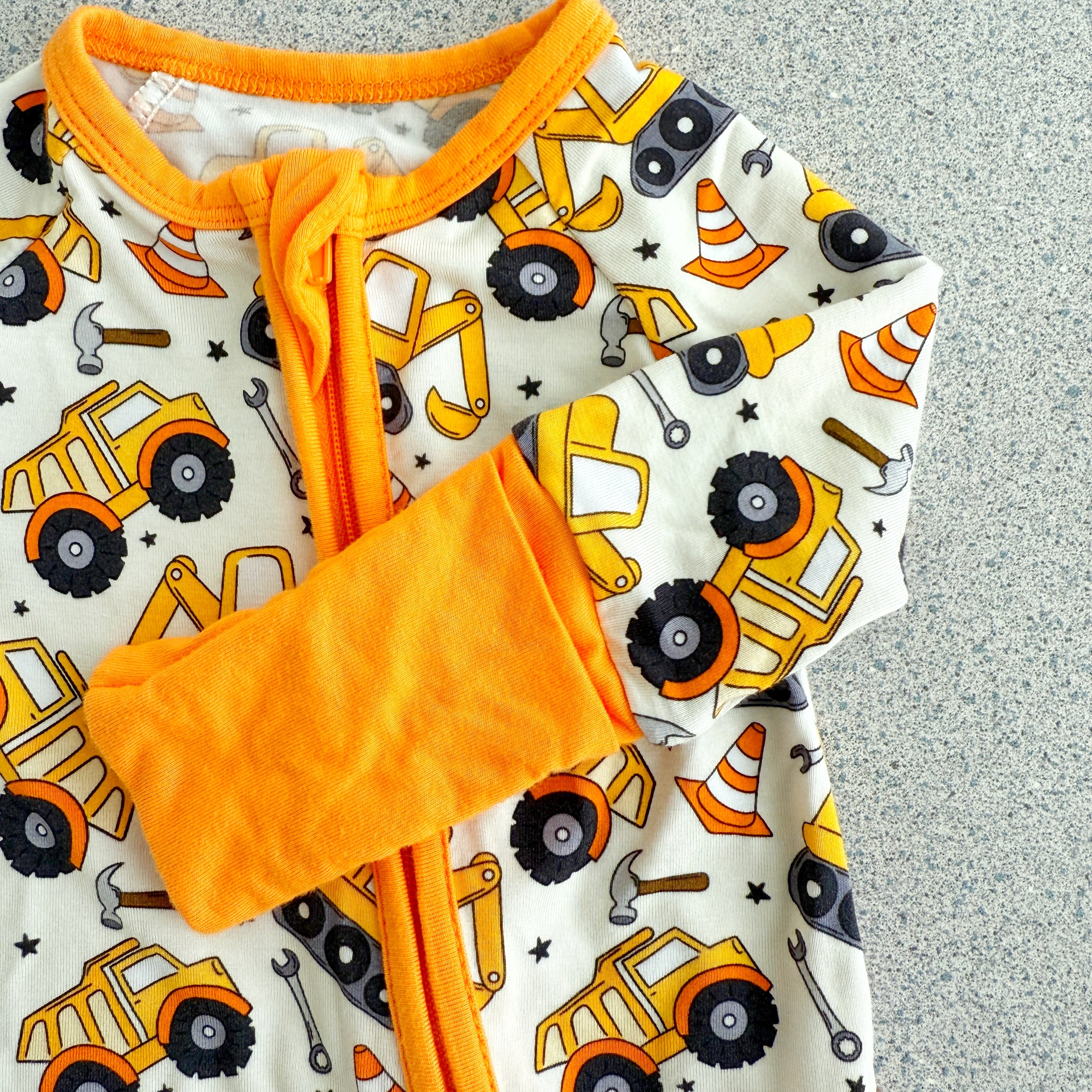 PREORDER Construction Trucks Bamboo Pajamas