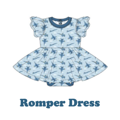 Blues Bubble Romper Dress